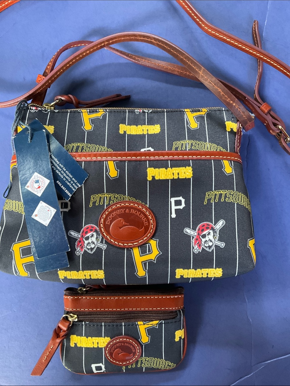 Dooney & Bourke Pittsburgh Pirates Purse and coin pouch keychain